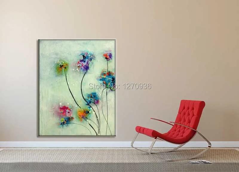 Top Skill Handmade Modern Abstract Painting Beautiful Color Noble Starry Flower Wall Artwork Knife Oil Painting on Canvas