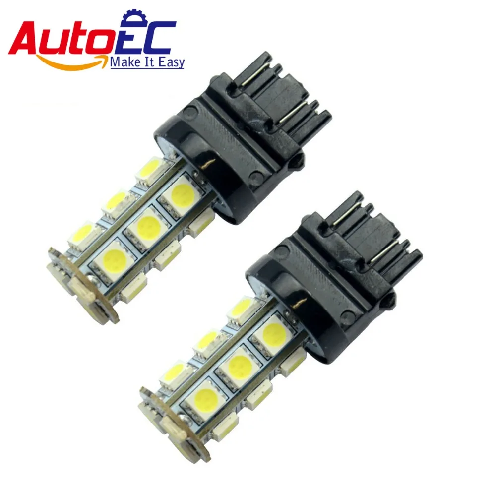 AutoEC 100X T25 3156 3157 18 smd 5050 led bulb 3057LL 3155 3155LL 3156 3156LL Car Brake Rear light white blue 12V #LE04