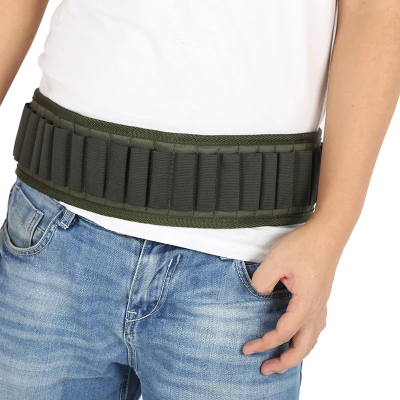 Tactical 30 Round Shell Ammo Carrier 1200D Nylon Waist Belt 12 Gauge Ammo Holder Men Outdoor Airsoft Hunting Magazine Holders