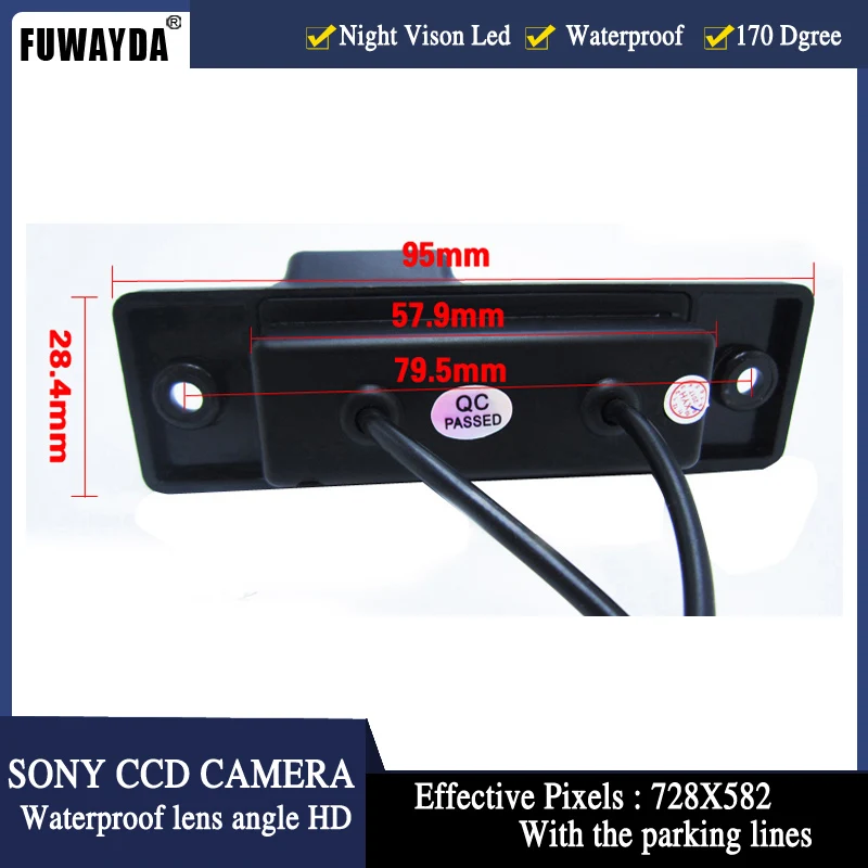 FUWAYDA SONY CCD Chip Car Rear View Reverse Parking Backup Safety CAMERA for Toyota 4Runner / LAND CRUISER PRADO 2010 WATERPROOF