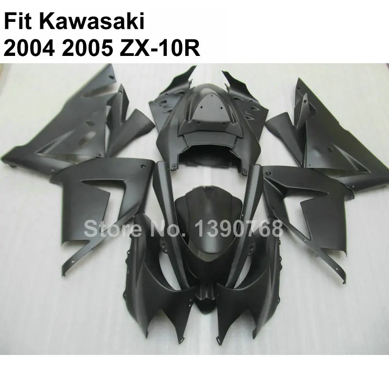 Hot sale fairings for Kawasaki Ninja ZX10R 2004 2005 matte black ZX-10R 04 05 fairing kit 7 gifts KO60