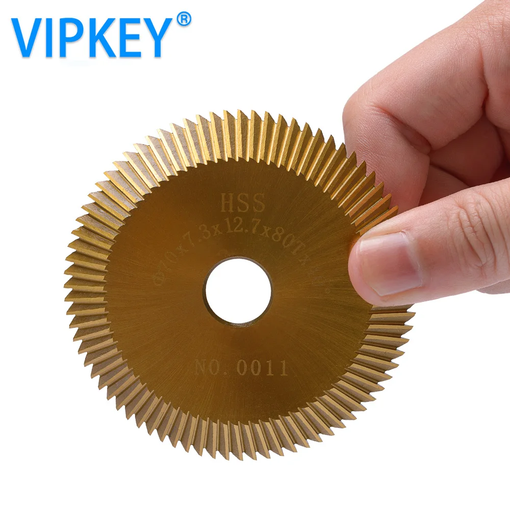 

0011 HSS-TIN cutting saw blade 70*7.3*12.7mm*80T key machine cutter mini circular saw