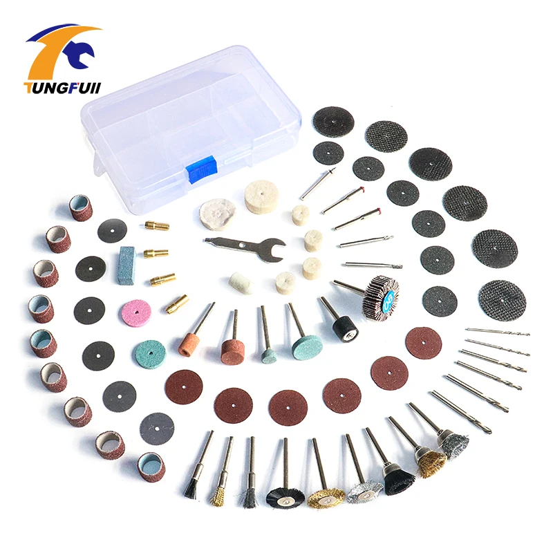 Tungfull ขัด Dremel อุปกรณ์เสริมสำหรับสว่านขัดงานไม้ตัดเครื่องเจาะขนาดเล็กอุปกรณ์เครื่องมือโรตารี่ Dremel