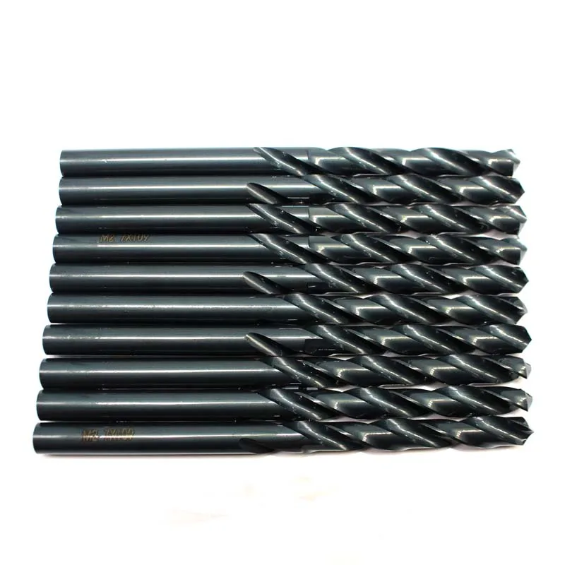 10 Pcs M2 7 Mm Kecepatan Tinggi Baja Mata Bor M2 Penuh Penggilingan Anti Karat Khusus Bor Sedikit Logam pelat Baja Bor Sedikit