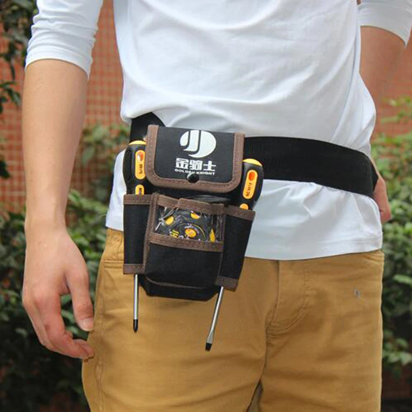 Multifunctional Electrician Tool Bag Waterproof Oxford Tools Kit Pockets & Waist Belt