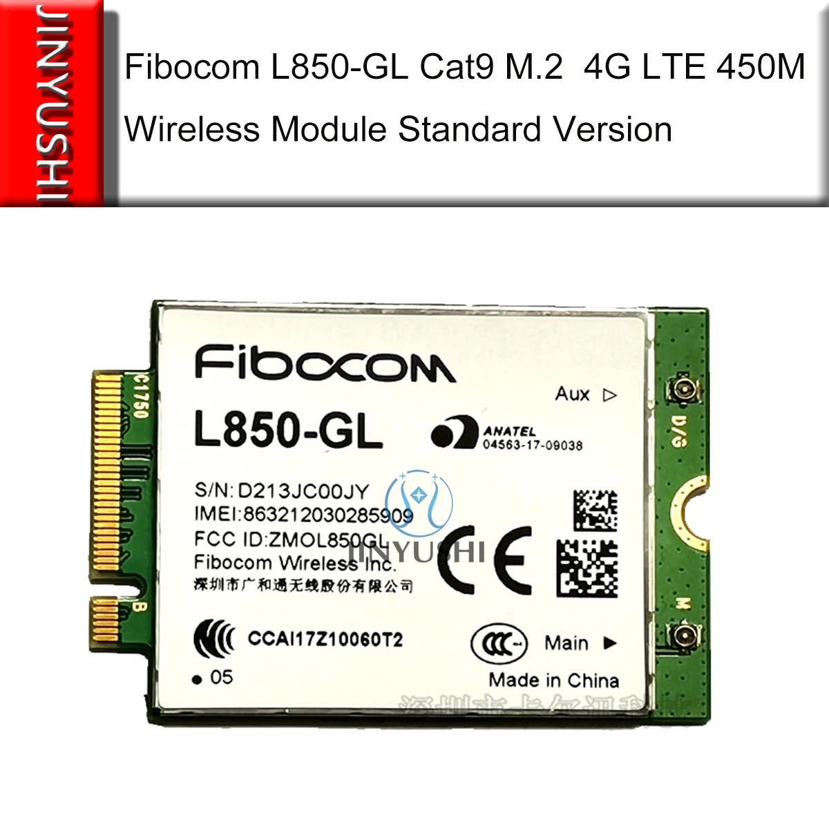 

JINYUSHI for New Original Fibocom L850-GL M.2 LTE-FDD/LTE-TDD/WCDMA 4G cat9 450M wireless module free shipping