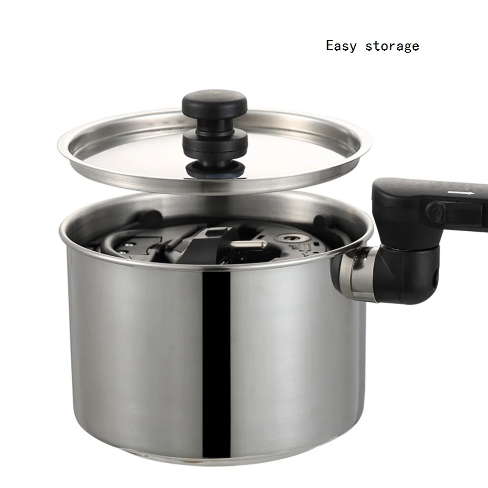 DMWD 110V-240V 1.2Lแบบพกพาไฟฟ้าสำหรับในต่างประเทศเดินทาง 304 สแตนเลสมินิไฟฟ้ากาต้มน้ำนมน้ำซุปหม้อ