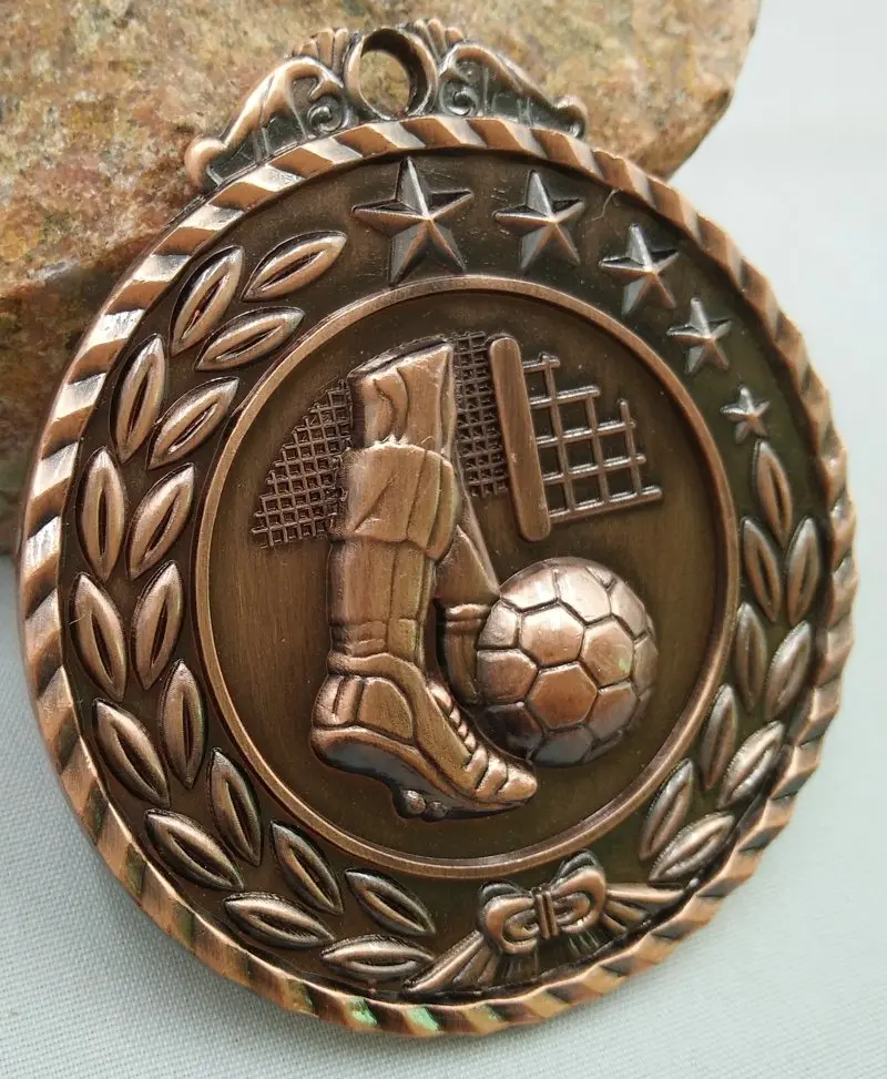 Football Medals Exclusive Design Of Russian Silver Badge. The Best Lucky Medal Communication Ability/self-confidence Developing