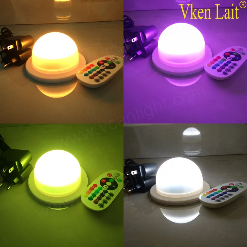 Best Quality RGB Remote Control Rechargeable Led Light Base for Table  VC-NL120