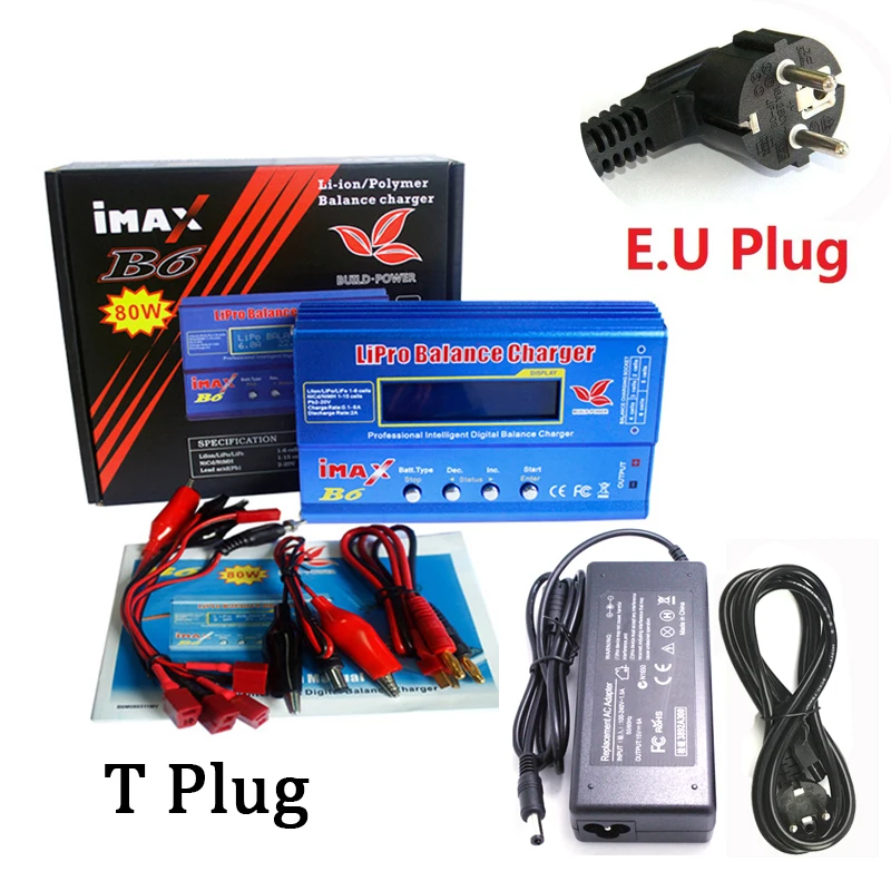 IMAX B6 B6AC B3 B3 Pro Adapter 80W Lipo Battery Charger Lipro Balance Turnigy For RC Helicopter 12v 6A Lipro Balance Discharger