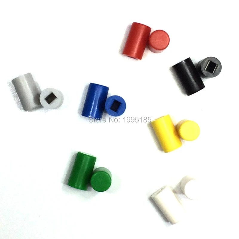 100PCS A04 6 * 10 round buttons cap for 8.5 * 8.5 / 8 * 8 Key Switch Seven Color Black White Yellow Gray Green Blue Red Plastic