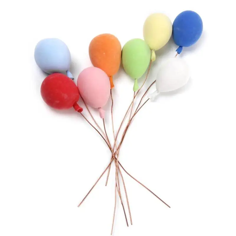 Ballons miniatures en mousse pour maison de course, 8 pièces, 1/12