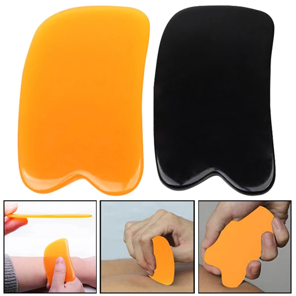 Natural Resin Ox Horn Gua Sha Plate SPA Acupoints Body Massage GuaSha Board Scratching Health Care Tools