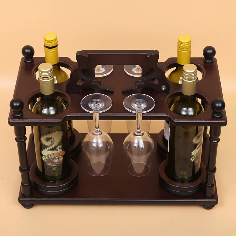 D creative Home Furnishing European wine frame home decor decoration  wood wine rack wedding gift cup holder