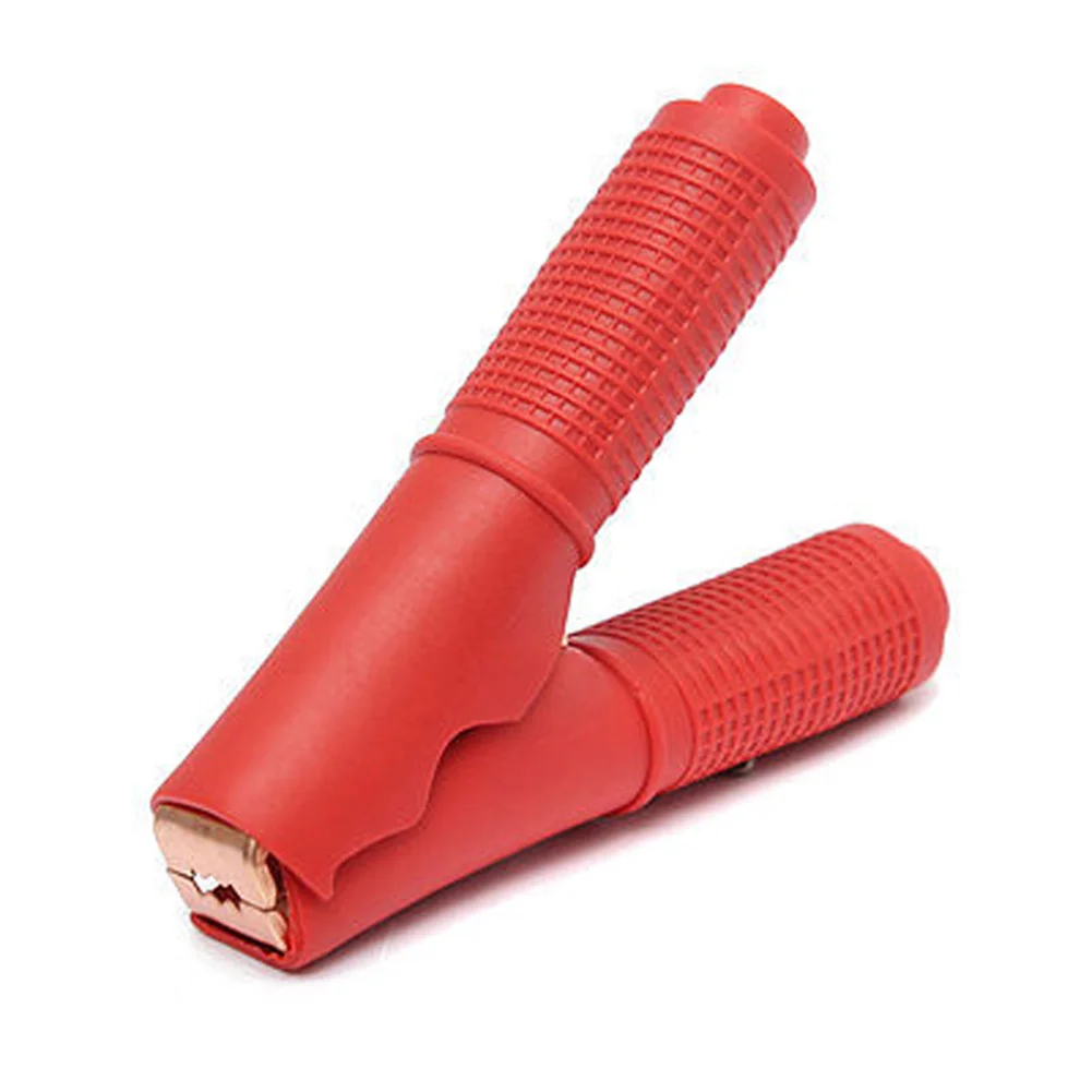 2pc metalowy samochód akumulator do pojazdu klipy krokodyl Alligator Test zaciski 90mm 100A czerwony + czarny testowanie klip wysoki prąd klip miedzi