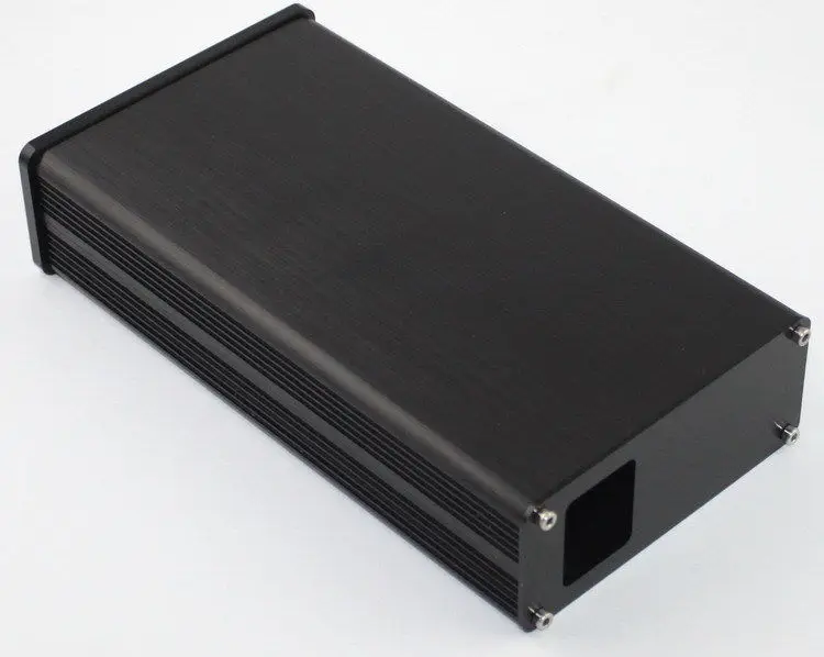 صندوق هيكل مضخم صوت من الألومنيوم بالكامل باللون الأسود لـ YA41