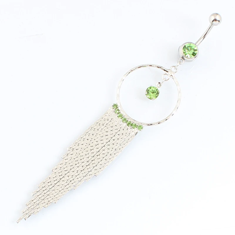 Claw chain tassel Belly button ring Retail navel ring fashion woman jewelry belly bar 14G 316L surgical steel bar