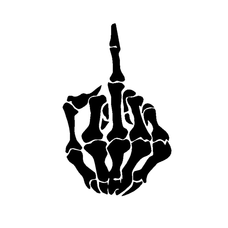 Автомобильные наклейки Fxxk средний палец, оригинальные смешные наклейки водонепроницаемые стильные виниловые наклейки с автонастройкой 14 см 19 см D15