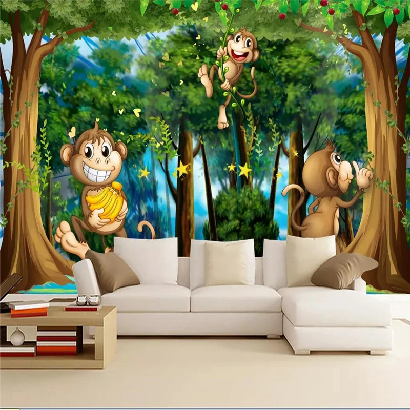 

beibehang Custom photo wallpaper mural fantasy forest animal park forest kingdom children's room kids room papel de parede