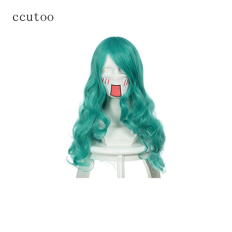 

ccutoo Sailor Moon Neptune Kaiou Michiru 26 "зеленые вьющиеся длинные синтетические волосы термостойкость косплей полные парики термостойкость