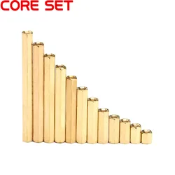10pcs M3 Hex Double Female Head Nuts Brass Hexagonal Copper PCB Standoffs Spacers Screw M3*5/8/10/12/15/20/25/30/35/40/45/50