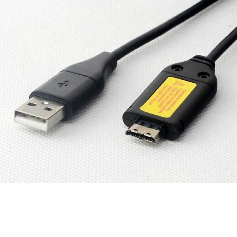 Nero 2 In 1 USB 2.0 adattatore per caricabatterie dati connettore cavo di sincronizzazione cavo di sincronizzazione linea per fotocamera Samsung PL150 ST200 ST600 ST700 WB210