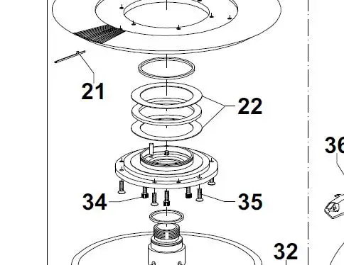 Santoni Mulus Mesin SM8-TOP2 Gear Thrust Washer K363000