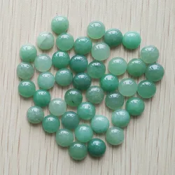 Fashion high quality natural green aventurine round cab cabochon beads for jewelry Accessories 10mm wholesale 50pcs/lot