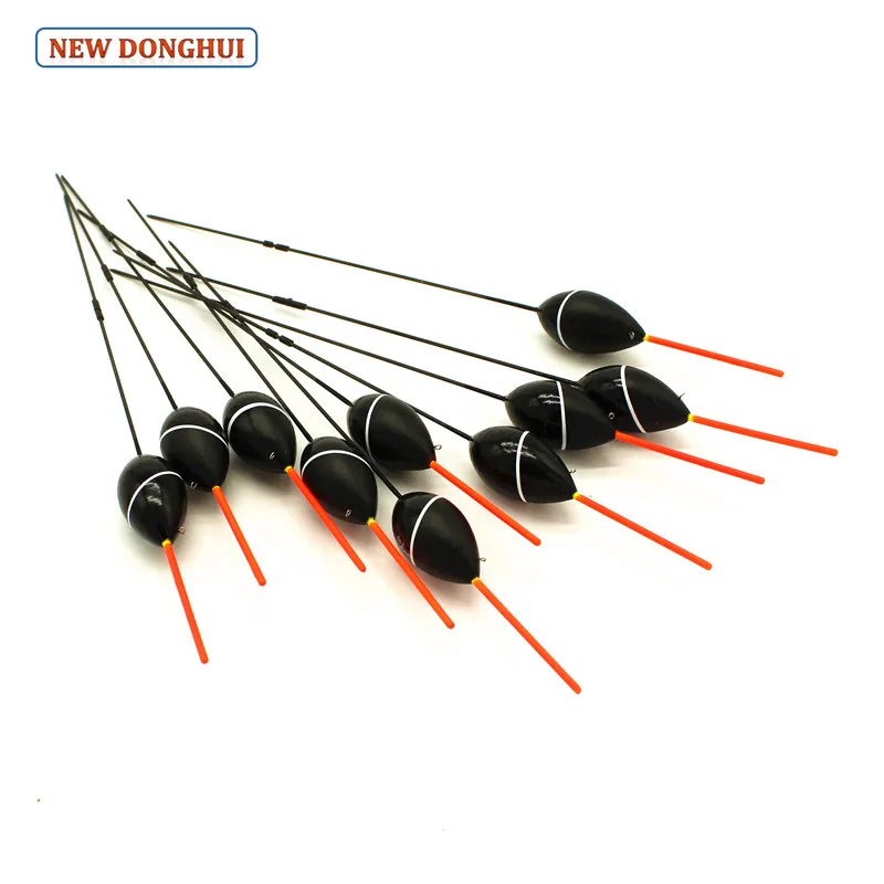 Newdonghui 10pcs/Lot Black Fishing Float Fishing Bobber 0.5g/1.0g/1.5/2.0g Buoyancy Oem Factory Store 201161