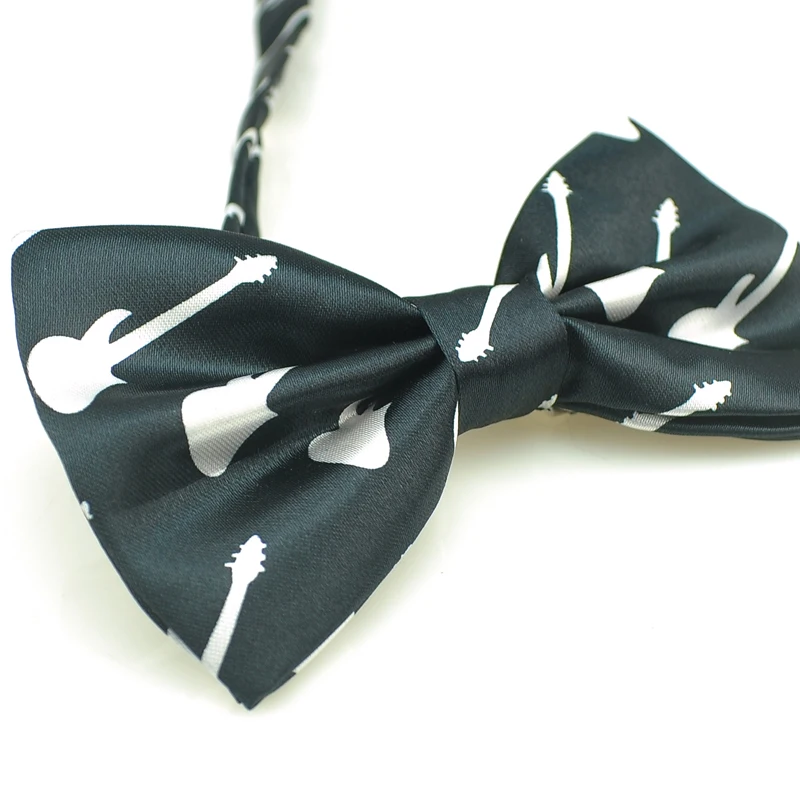 Frauen Herren Unisex Smoking Klassische Bowtie Weiß Gitarre Schwarz Musik Einstellbare Krawatte Schmetterling knoten Geschenk Dropshipping Top Qualität