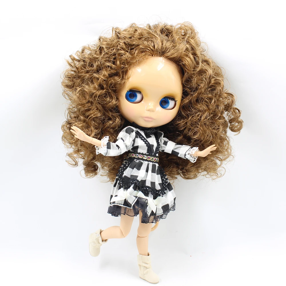 ICY DBS Blyth Doll Serires No.BL0623 Curly Brown hair JOINT body burning skin 1/6 BJD ob24 anime girl