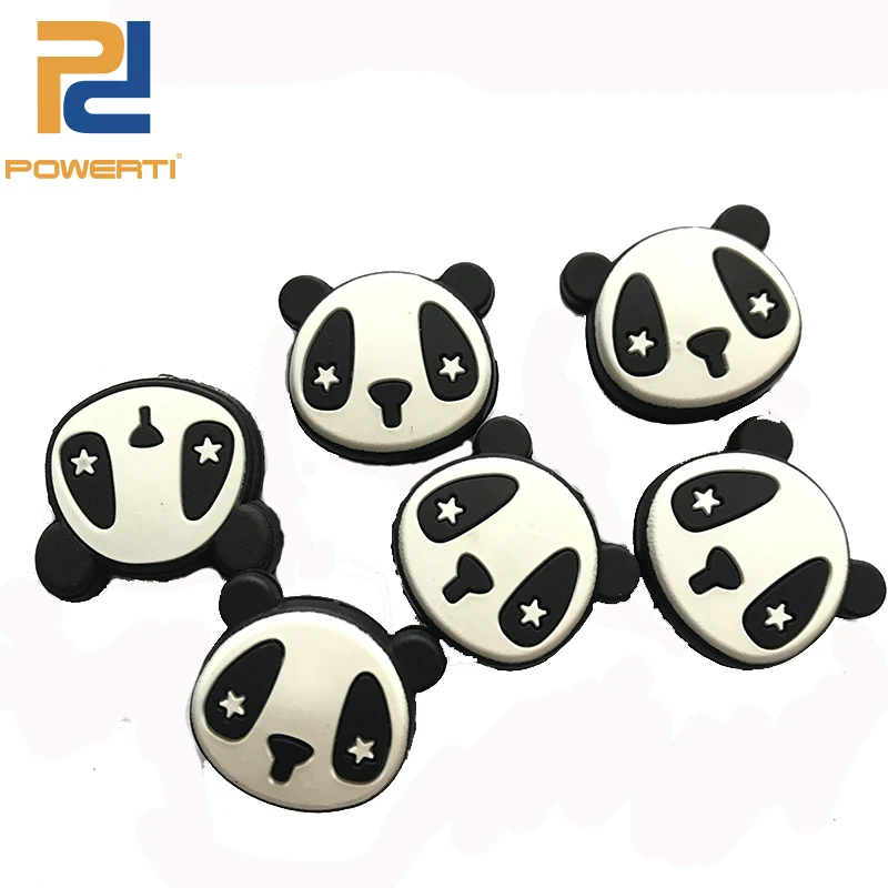 POWERTI 10pcs/lot Panda Tennis Racket Dampener Silicone Shock Absorber Damper for Tennis Racket