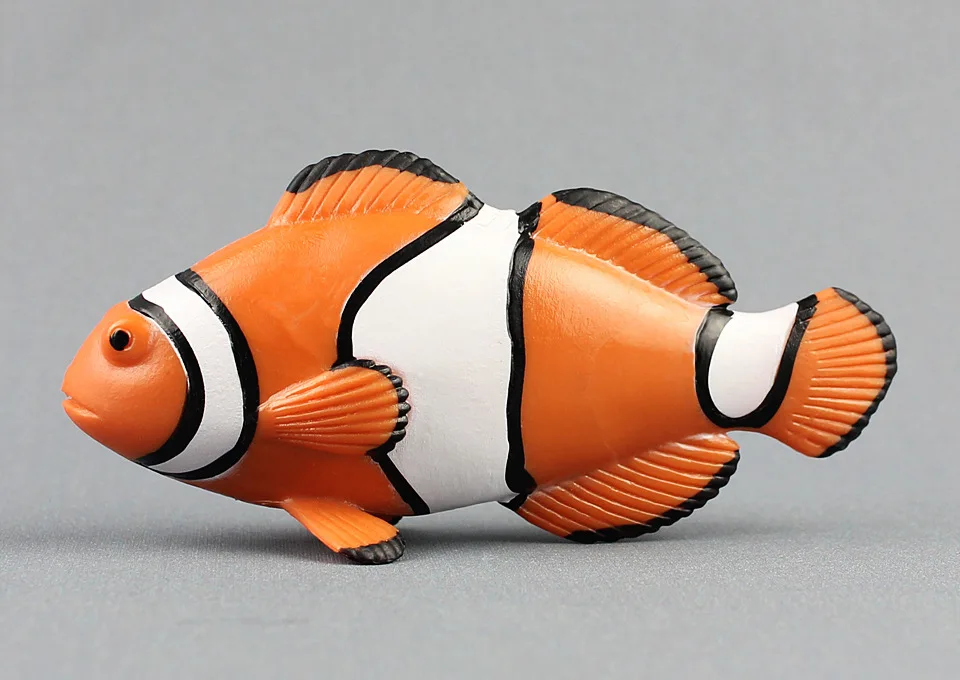 Marine life simulation Clownfish Static Plastic toy mini 12x5cm model Environmental PVC Cognition model funny toy gift w0889