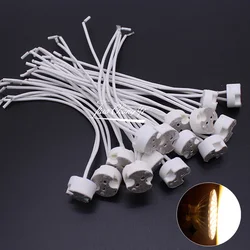 5-50PCS MR16 MR11 GU5.3 G4 Lampe Halter Lampe Basis mit Draht Keramik Halogen Sockel Keramik Stecker 12V - 250V Led Licht Neue JQ