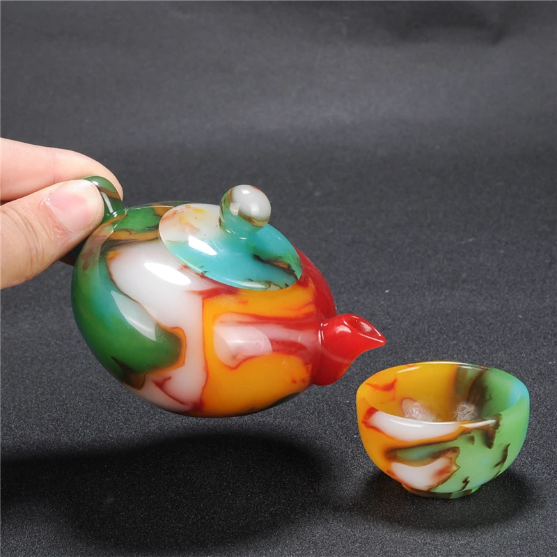 

fine jewelry Asia Natural colorful Fashion Temperament Jewelry Gems Accessories teapot with cup Gifts Wholesale