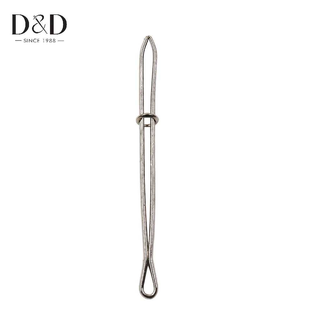 5pcs Silver 8cm Elastic Band/rope Wearing Threading Guide Forward Device Tool Metal clip Needle DIY Sewing Accessories