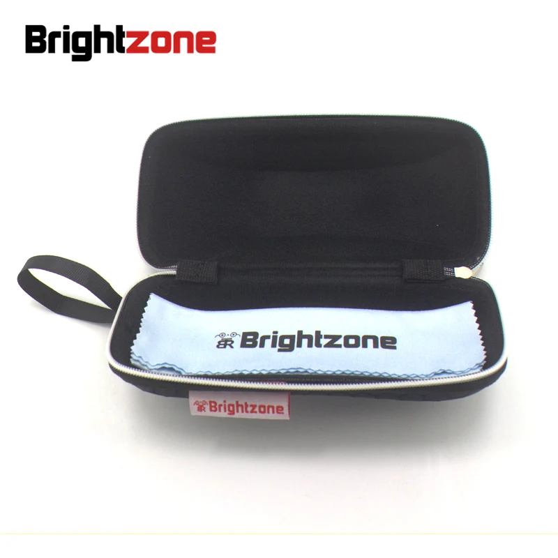 Brightzone Original Design Upgrade Black Zipper Hook Sunglasses Box High Quality Compression Eyeglasses Frame Glasses Case H1E1