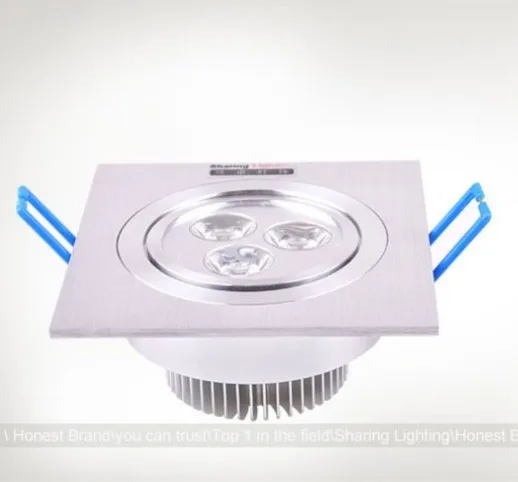 

Free shipping good quality Square 3W LED Downlight,AC 85-265V with LED driver,Warm white/white