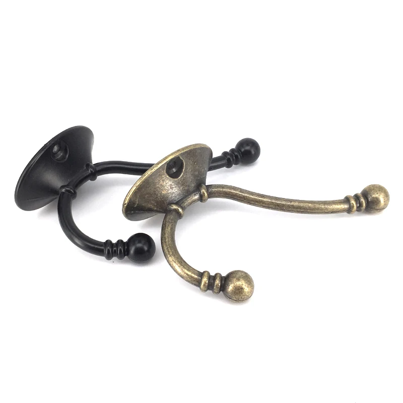 1x Bronze/Black Wall Mounted Clothes Hook Hat Hangers Wall Door Coat Bag Robe Hooks Hanger