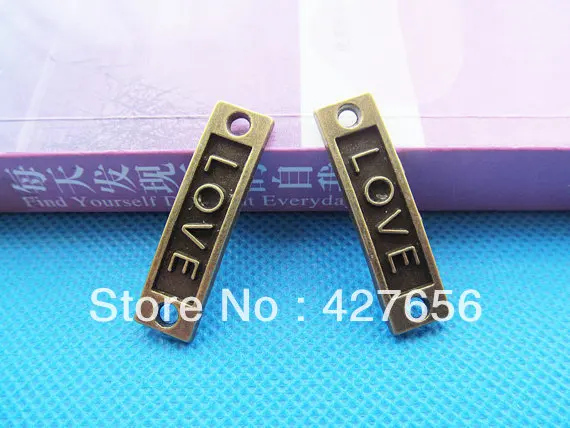 20pcs Antique Silver tone/Antique Bronze Sideway Love Side Way Connector Pendant Charm/Finding,Bracelet Charm,Necklace Pendant