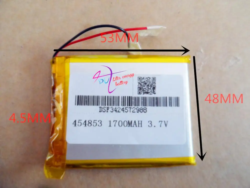 best battery brand The navigator special battery 1700MAH 454853 3.7V tablet battery tachograph shipping