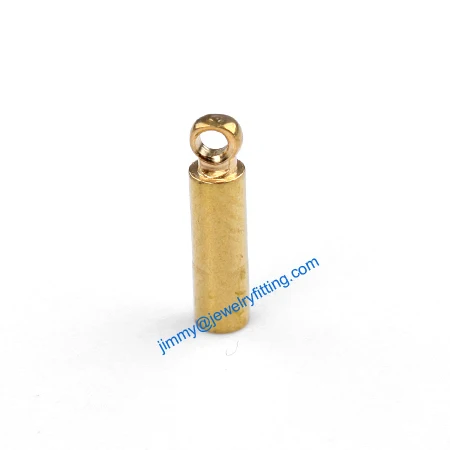 

2013 Jewelry findings raw brass End caps for laether cord clasp crimp end cap chain end caps 2.5*10mm