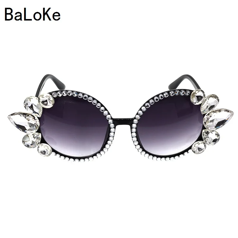 

baroque rhinestones cat eye sunglasses women designer cool black cat eye crystal sun glasses sexy shades for women