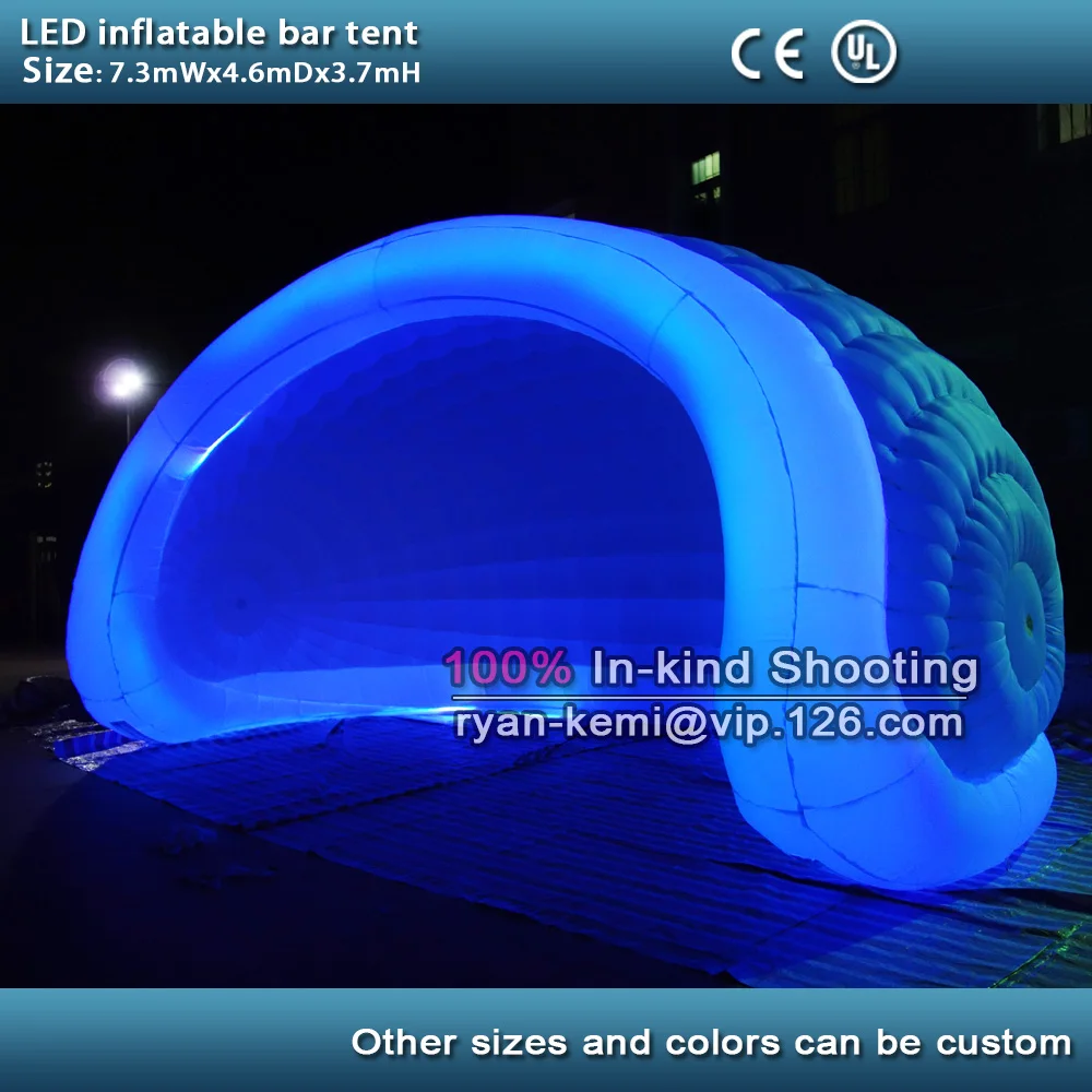 Tienda de campaña inflable portátil gigante con domo LED, carpa inflable que cambia de color, carpa para eventos