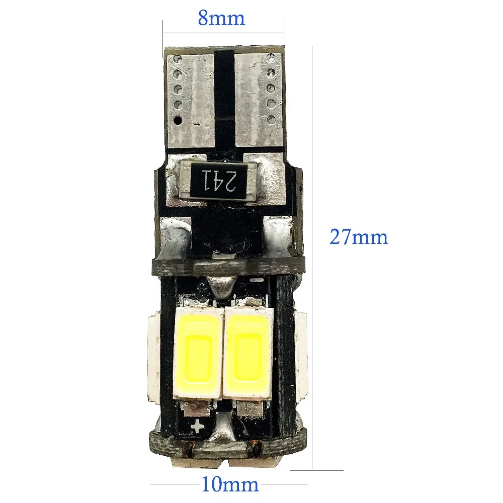 T10 Canbus!! 200X No Error CANBUS T10 5630 10SMD Car Auto LED Can bus Error Free 10 Led Interior Led Light Bulbs White 300LM