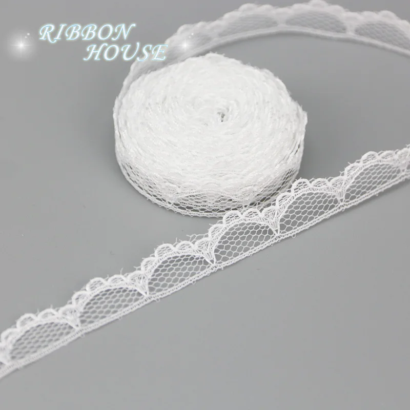 (5 yards/roll) white lace fabric Webbing Decoration packing Material