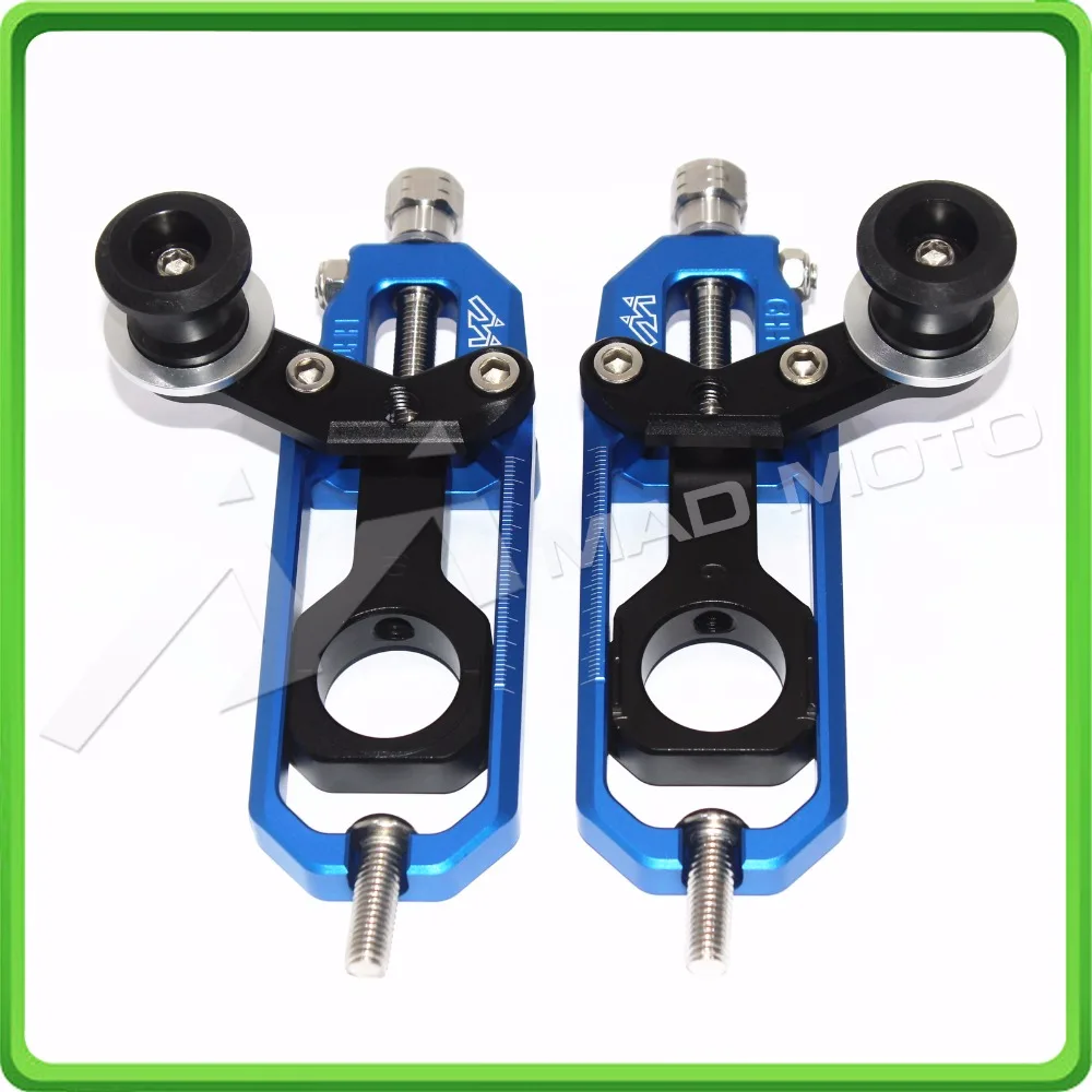 Motorcycle Chain Tensioner Adjuster with spool for Suzuki GSXR1000 GSX-R 1000 2009 2010 2011 2012 2013 2014 2015 2016 Blue&Black