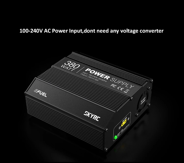 Блок питания SKYRC 380 Вт, новинка, 380 Вт, 16 А, 100-200 В переменного тока в 24 В постоянного тока, адаптер питания для зарядного устройства SKYRC B6 Nano ISDT Q6 Plus e4Q DC