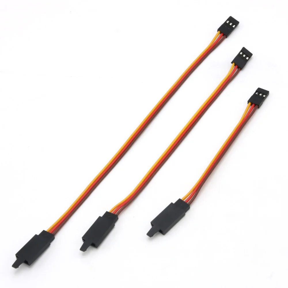 Cable de extensión de Servo de 60 núcleos, Cable de plomo para RC Futaba JR macho a hembra, 100 /150 / 200 / 300 / 500/1000mm, 10 unidades