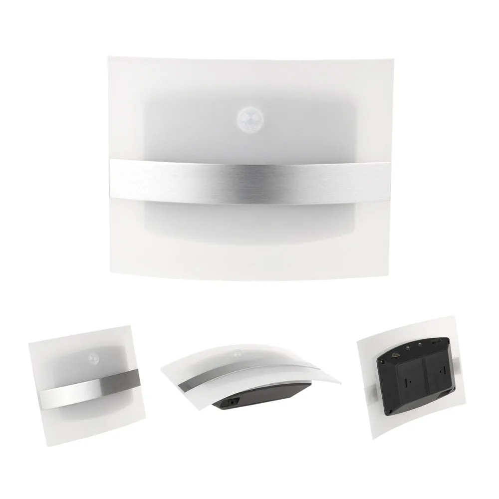 Wireless PIR Motion Sensor LED Wall Light Lamp Auto On Off Battery Powered Cool White For Indoor Bedroom Home